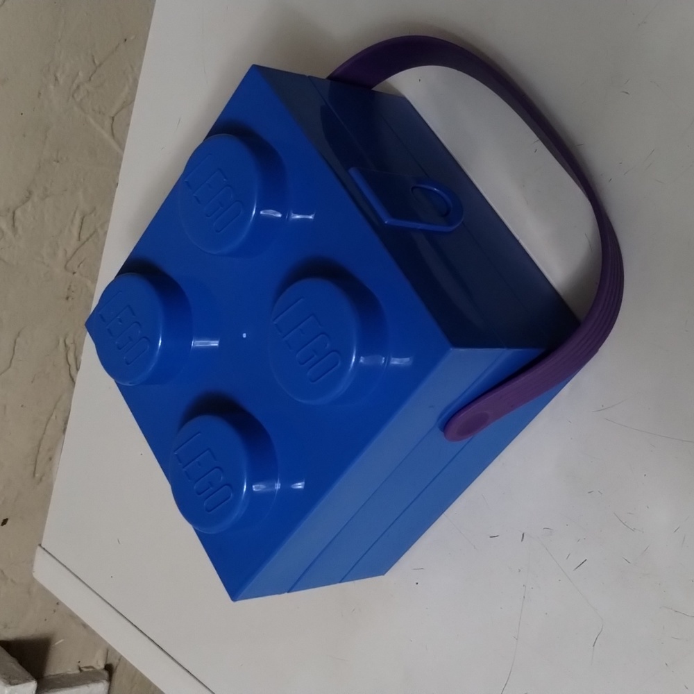 2018 Blue Lego Block Storage Case With Strap
